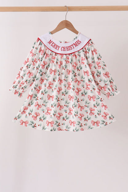 Merry Christmas Embroidery Dress