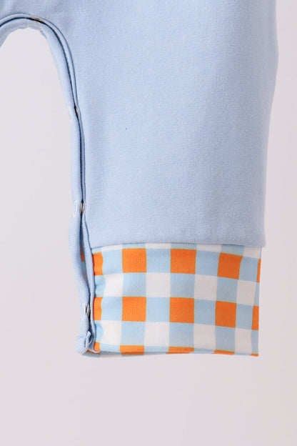 Blue Turkey Applique Romper