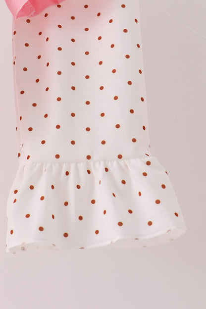 Pink Turkey Appliqué Ruffle Pants Set