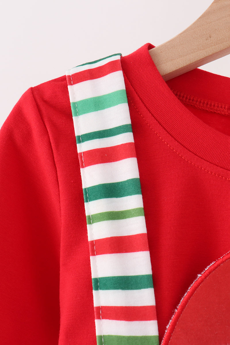 Red Santa Claus Appliqué 2-Piece Set
