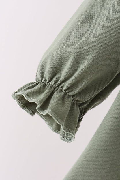 Green Goose Pumpkin Embroidery Bloomer Set