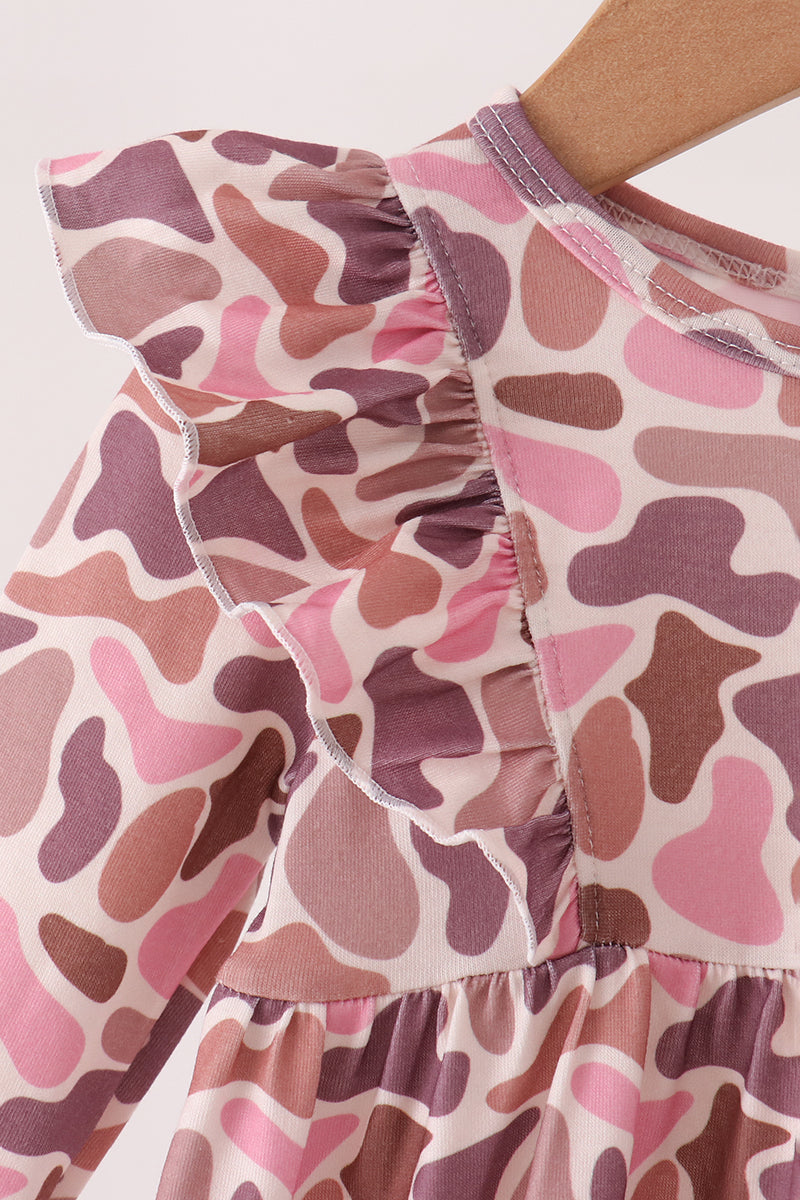 Pink Leopard Ruffle Bubble