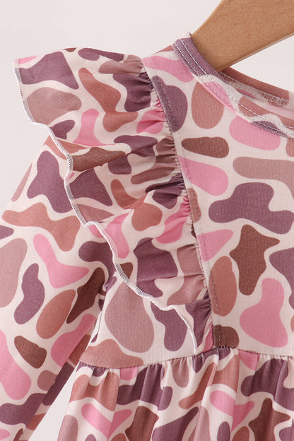 Pink Leopard Ruffle Bubble