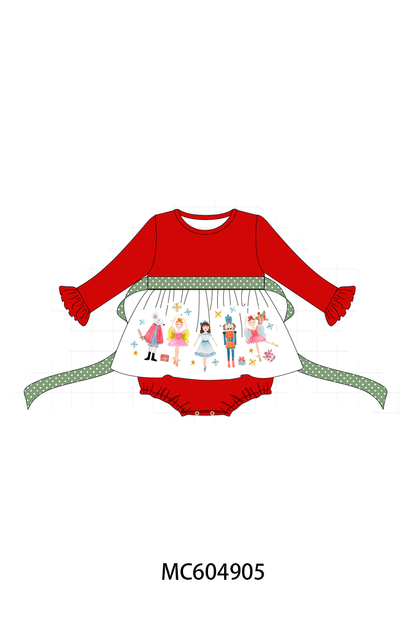 Red Nutcracker Ruffle Bubble