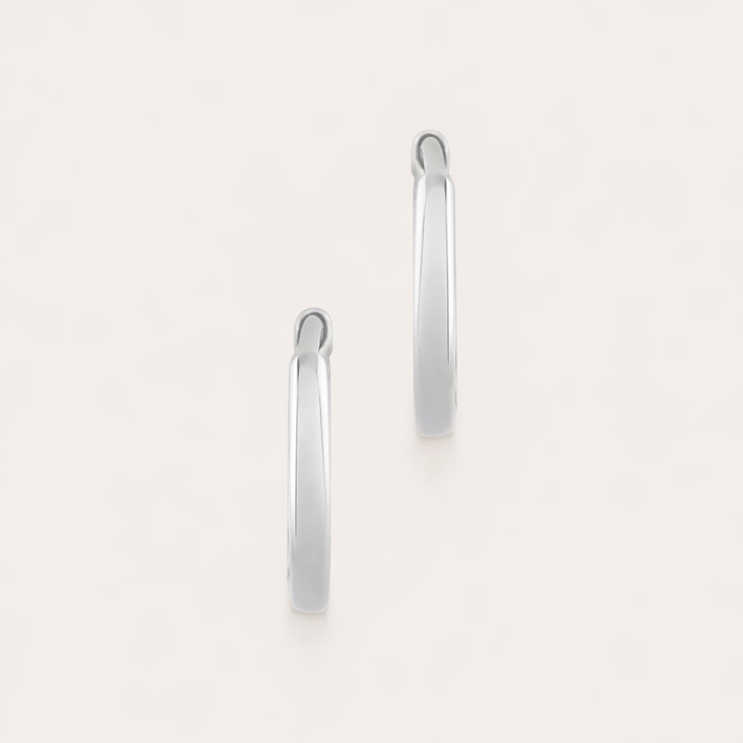 14k Gold Domed Huggie Hoop Earrings