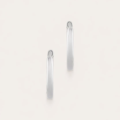 14k Gold Domed Huggie Hoop Earrings
