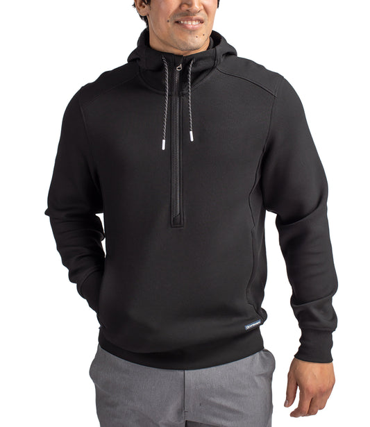 Cutter & Buck Roam Eco Half Zip Recycled Mens Hooded Pullover by Cutter & Buck Apparel