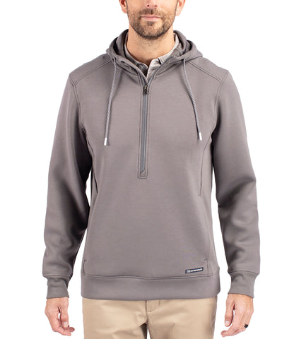 Cutter & Buck Roam Eco Half Zip Recycled Mens Hooded Pullover by Cutter & Buck Apparel