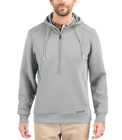 Cutter & Buck Roam Eco Half Zip Recycled Mens Hooded Pullover by Cutter & Buck Apparel