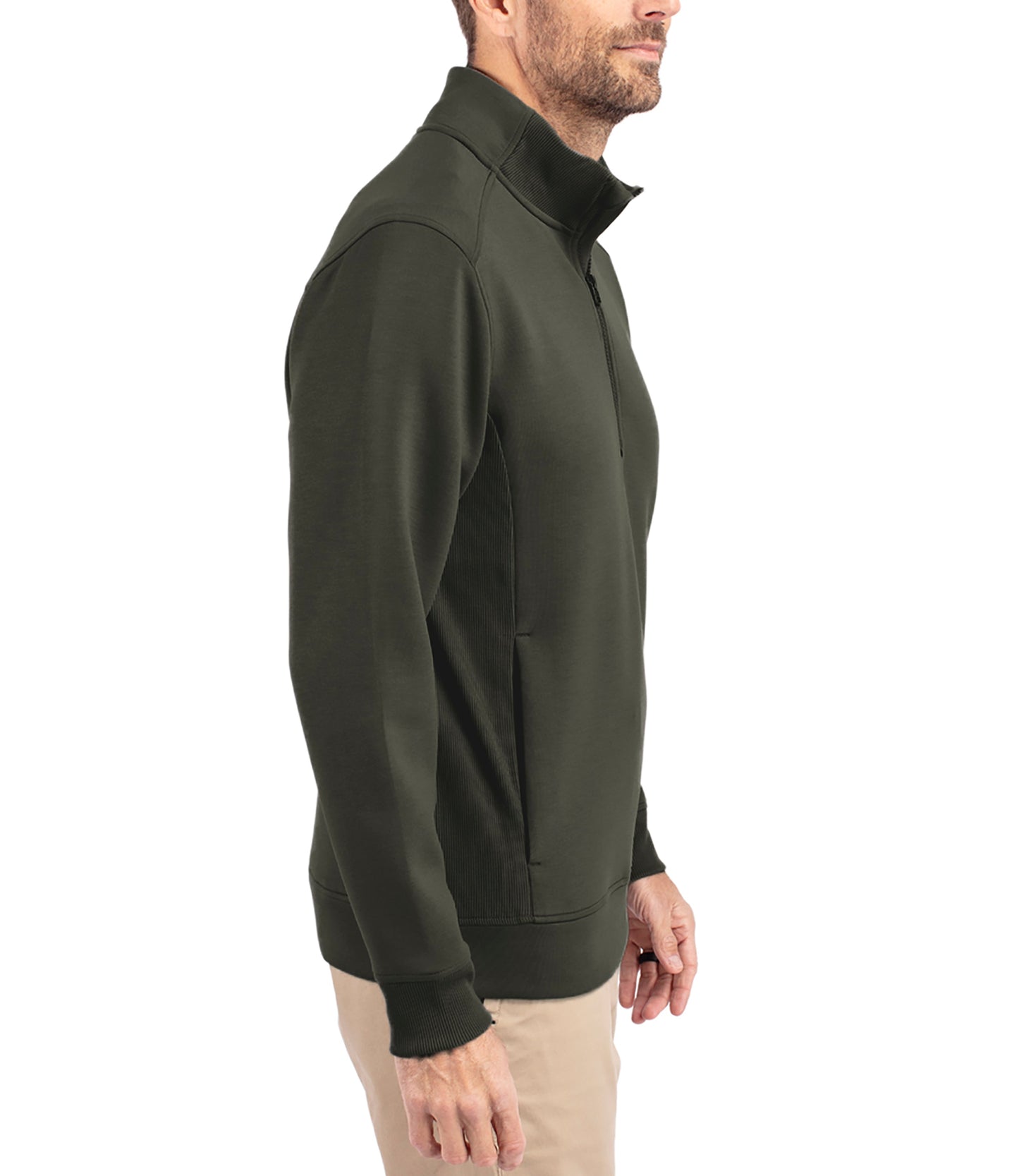 Cutter & Buck Roam Eco Recycled Quarter Zip Mens Pullover by Cutter & Buck Apparel