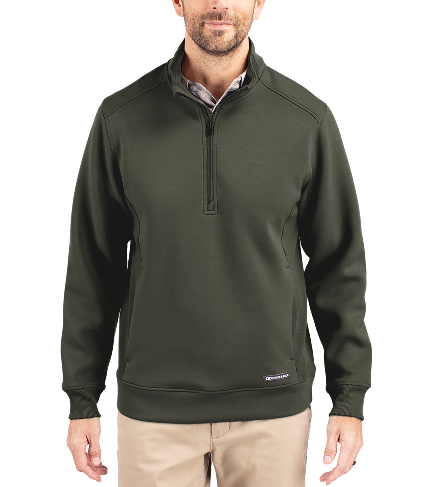 Cutter & Buck Roam Eco Recycled Quarter Zip Mens Pullover by Cutter & Buck Apparel