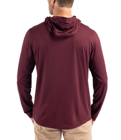 Cutter & Buck Coastline Epic Comfort Eco Recycled Mens Hooded Shirt by Cutter & Buck Apparel
