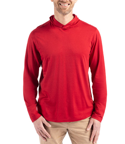 Cutter & Buck Coastline Epic Comfort Eco Recycled Mens Hooded Shirt by Cutter & Buck Apparel