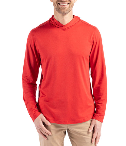 Cutter & Buck Coastline Epic Comfort Eco Recycled Mens Hooded Shirt by Cutter & Buck Apparel