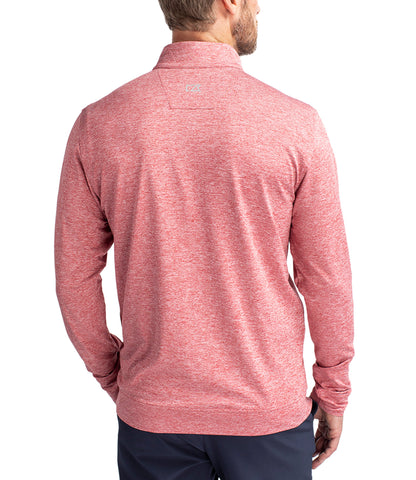Cutter & Buck Stealth Heathered Quarter Zip Mens Pullover by Cutter & Buck Apparel