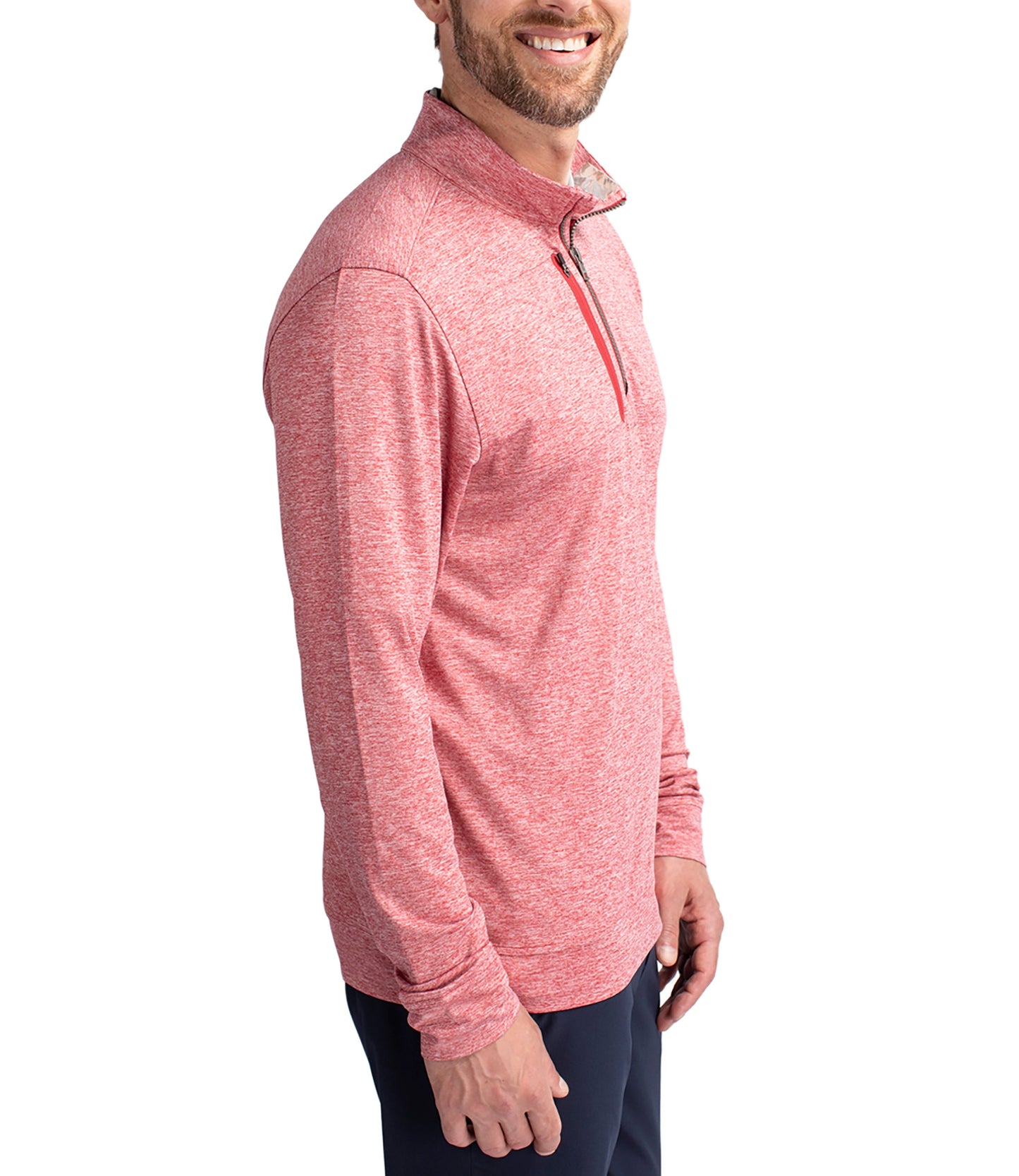 Cutter & Buck Stealth Heathered Quarter Zip Mens Pullover by Cutter & Buck Apparel