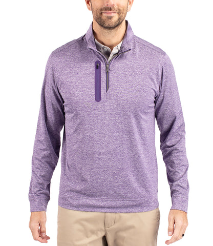 Cutter & Buck Stealth Heathered Quarter Zip Mens Pullover by Cutter & Buck Apparel