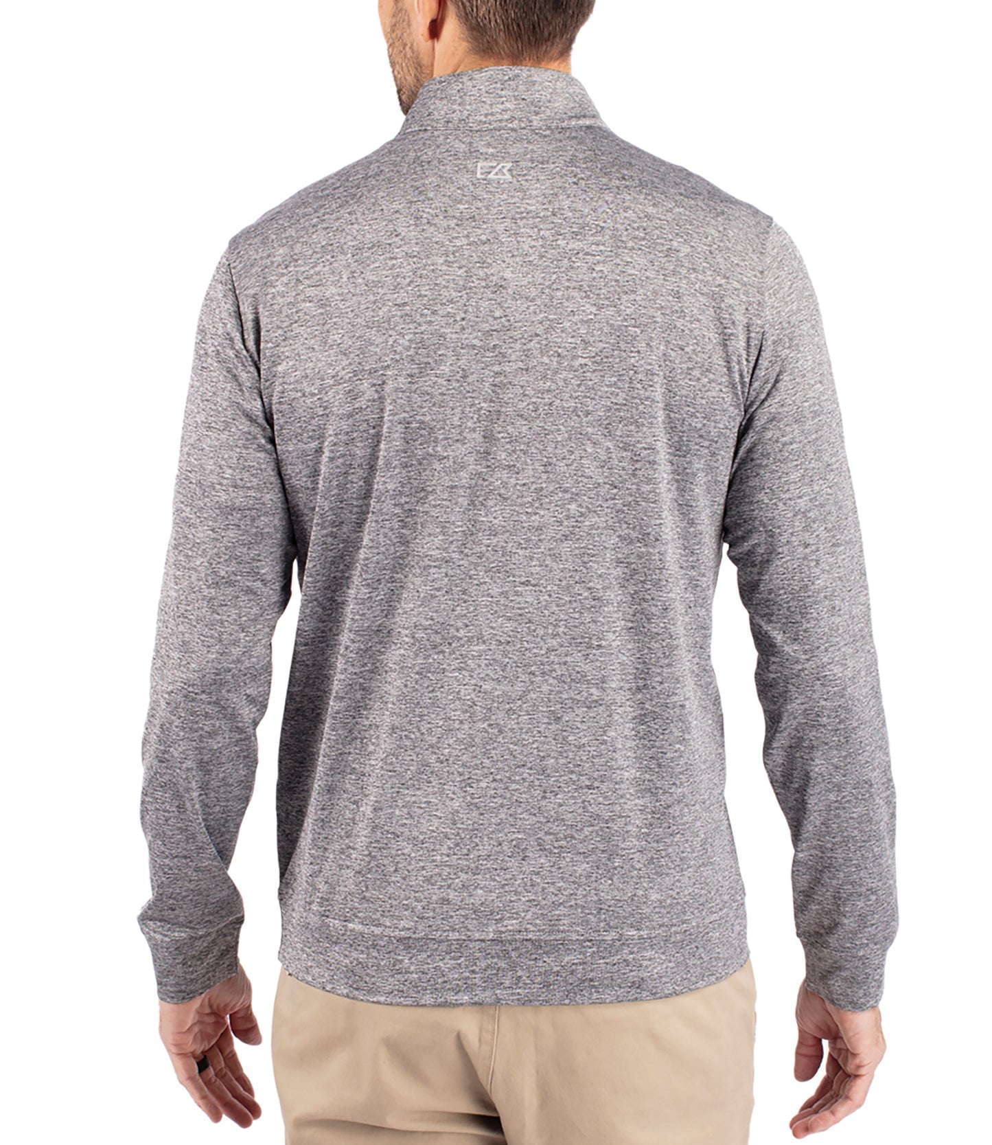 Cutter & Buck Stealth Heathered Quarter Zip Mens Pullover by Cutter & Buck Apparel