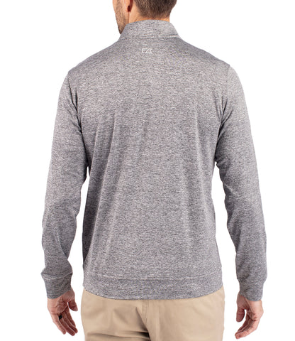 Cutter & Buck Stealth Heathered Quarter Zip Mens Pullover by Cutter & Buck Apparel