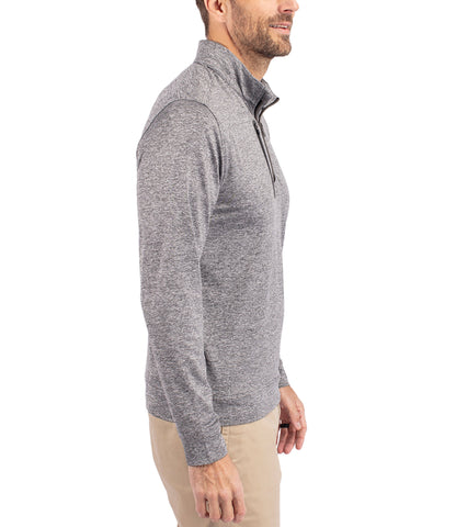 Cutter & Buck Stealth Heathered Quarter Zip Mens Pullover by Cutter & Buck Apparel
