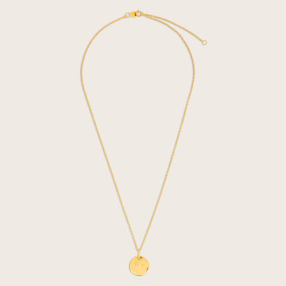 18k Gold Vermeil White Sapphire Zodiac Pendant Necklace