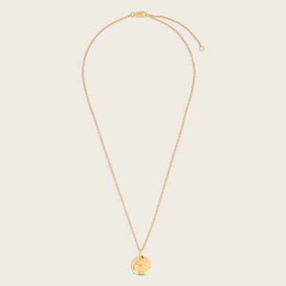 18k Gold Vermeil White Sapphire Zodiac Pendant Necklace