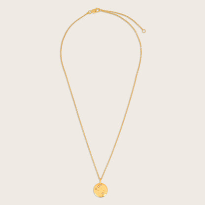 18k Gold Vermeil White Sapphire Zodiac Pendant Necklace