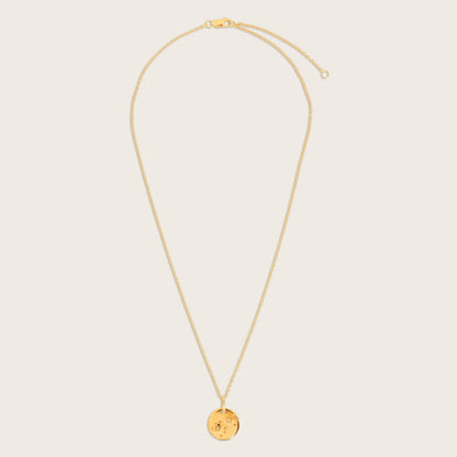 18k Gold Vermeil White Sapphire Zodiac Pendant Necklace