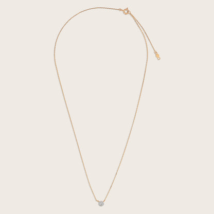 14k Yellow Gold Lab Grown Diamond Pavé Pendant Necklace
