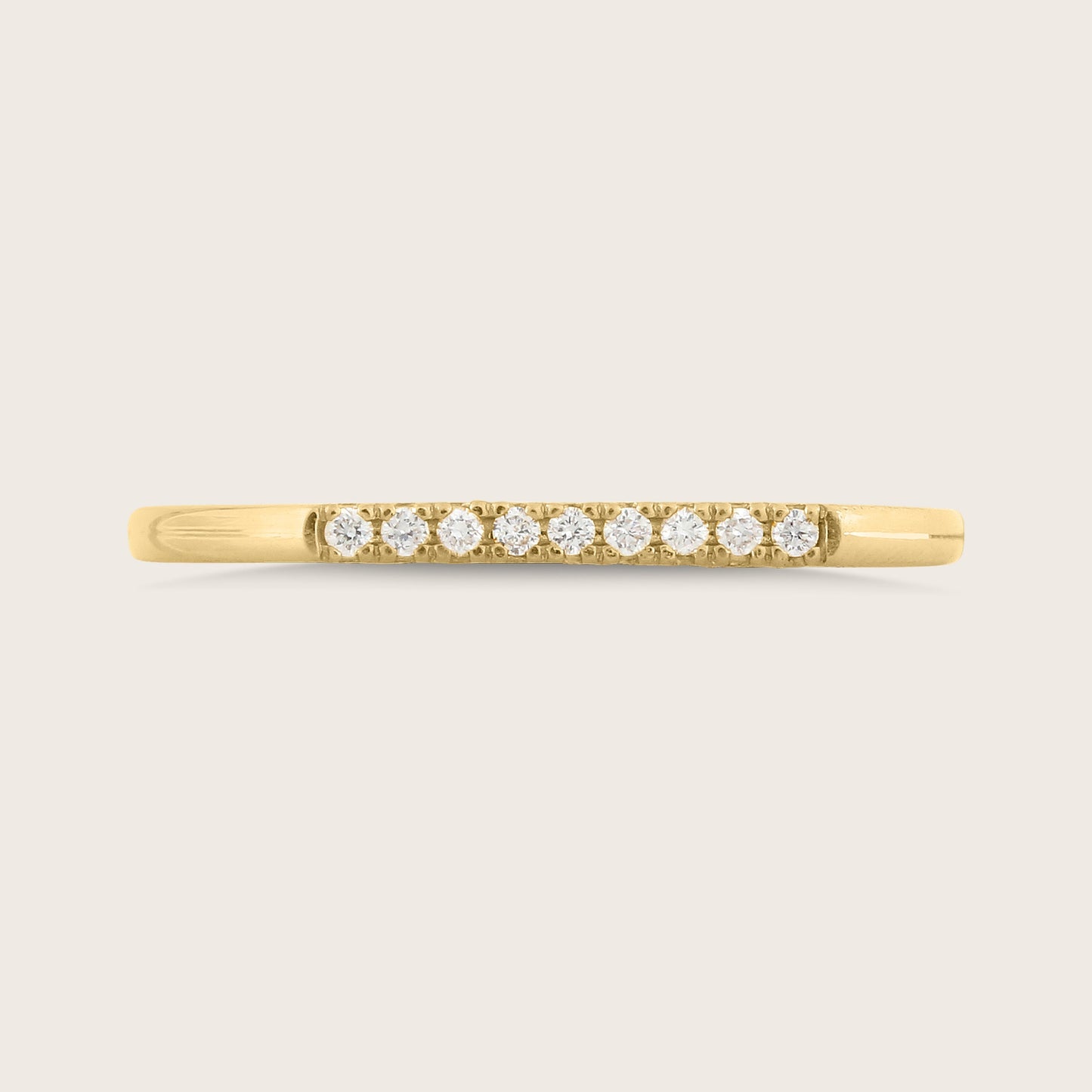 14k Yellow Gold Lab Grown Diamond Bar Ring