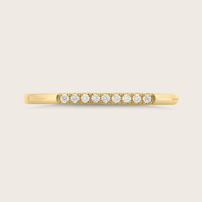 14k Yellow Gold Lab Grown Diamond Bar Ring