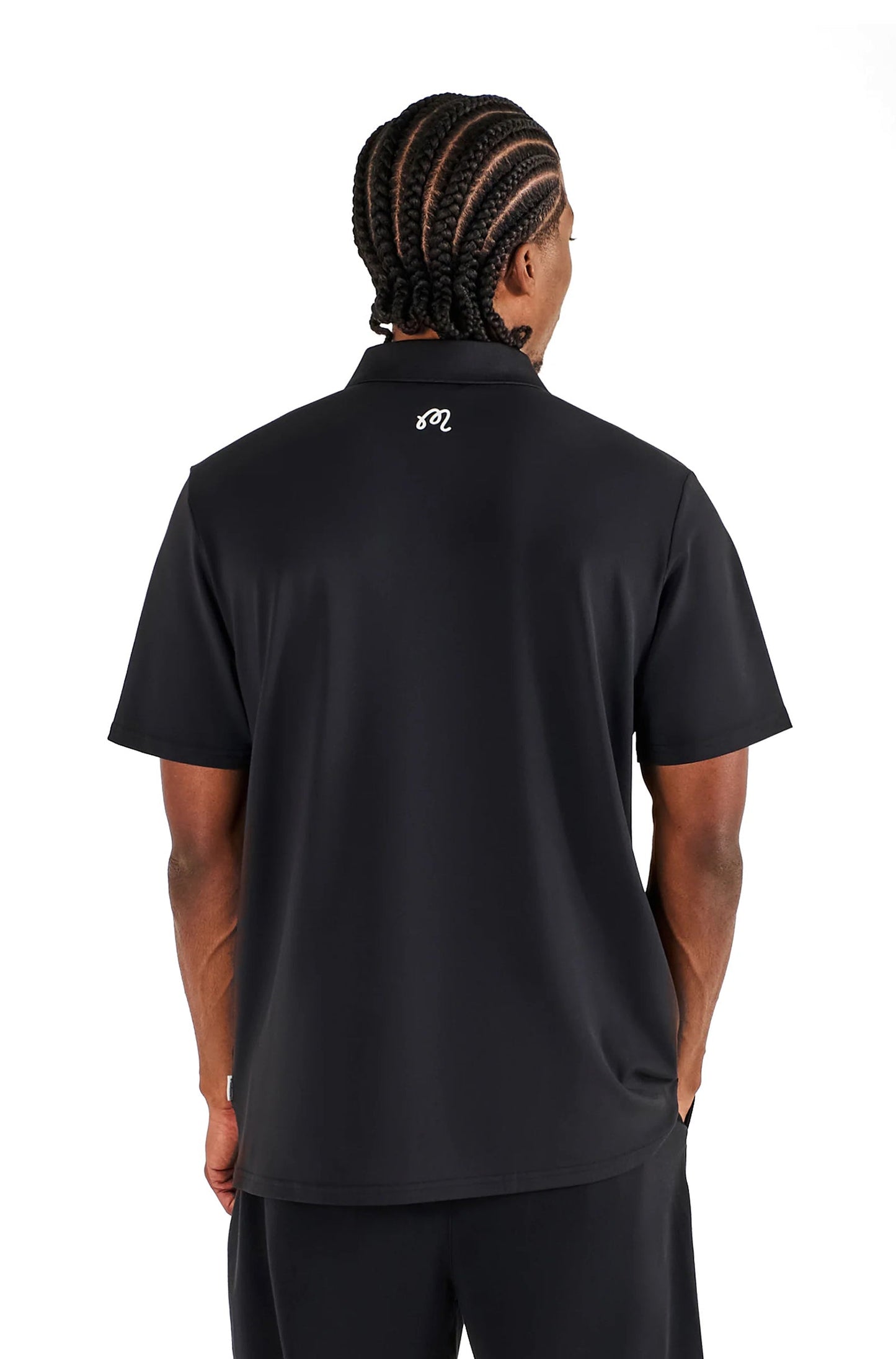 Malbon Block Placket Polo - Black
