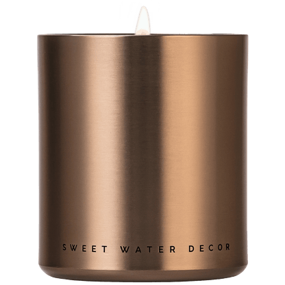 Hello Fall Soy Candle - Bronze Metal Aluminum Jar - 10 oz