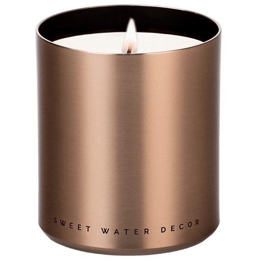 Hello Fall Soy Candle - Bronze Metal Aluminum Jar - 10 oz