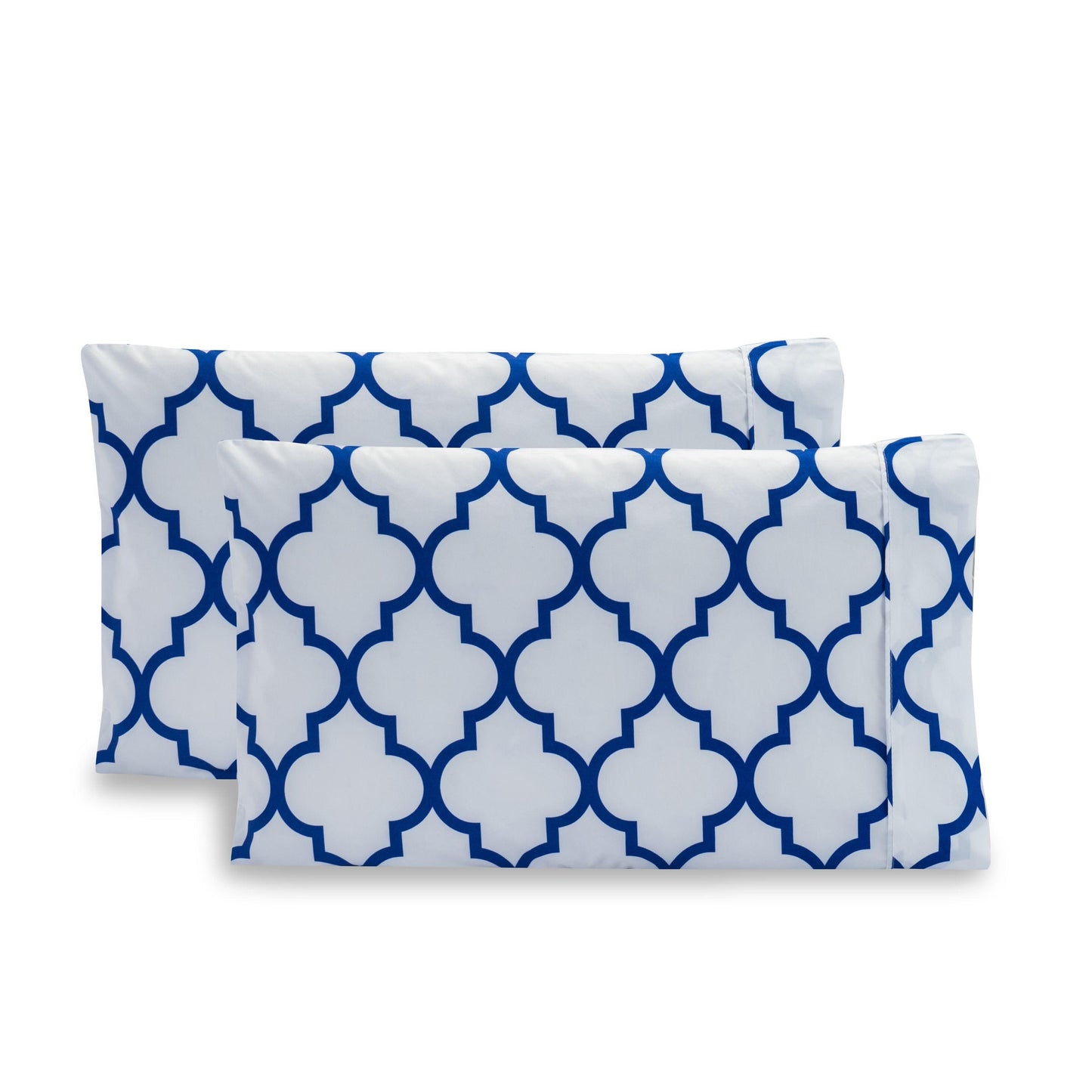 Elegant Comfort Quatrefoil - Moroccan Trellis Pattern - Set of 2 Pillowcases