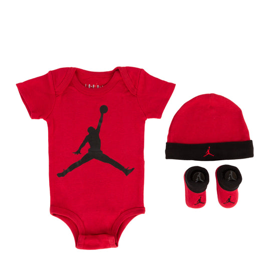 Baby Air Jordan Bodysuit, Hat And Booties 3-Pc Box Set