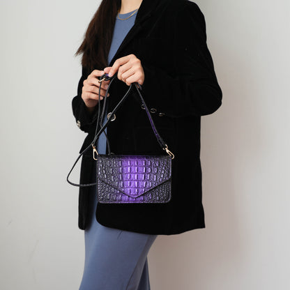 MKF Collection by Mia K. - Vanta Croc-Embossed Saddle Bag