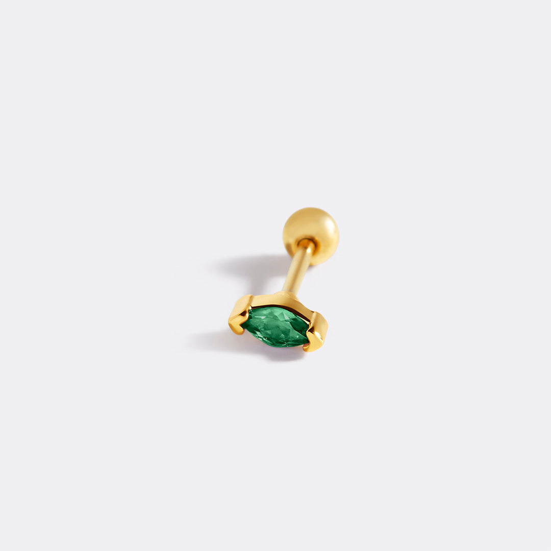 Mint & Lily Marquis Gemstone Sleeper Stud Earrings