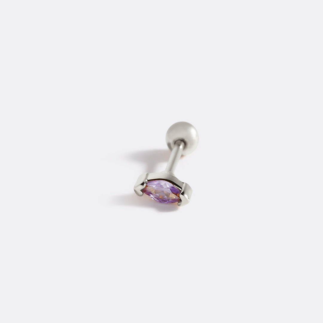 Mint & Lily Marquis Gemstone Sleeper Stud Earrings