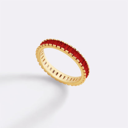 Mint & Lily Baguette Birthstone Eternity Band