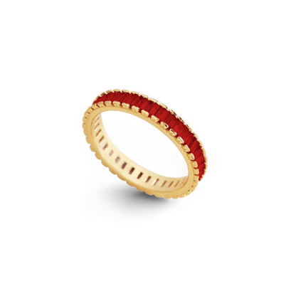 Mint & Lily Baguette Birthstone Eternity Band