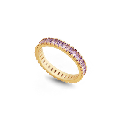 Mint & Lily Baguette Birthstone Eternity Band