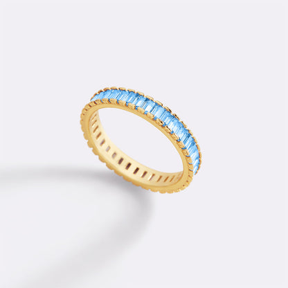 Mint & Lily Baguette Birthstone Eternity Band