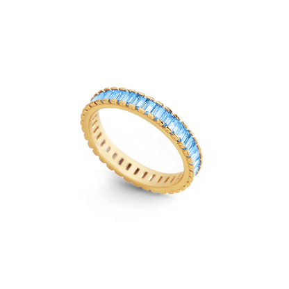 Mint & Lily Baguette Birthstone Eternity Band