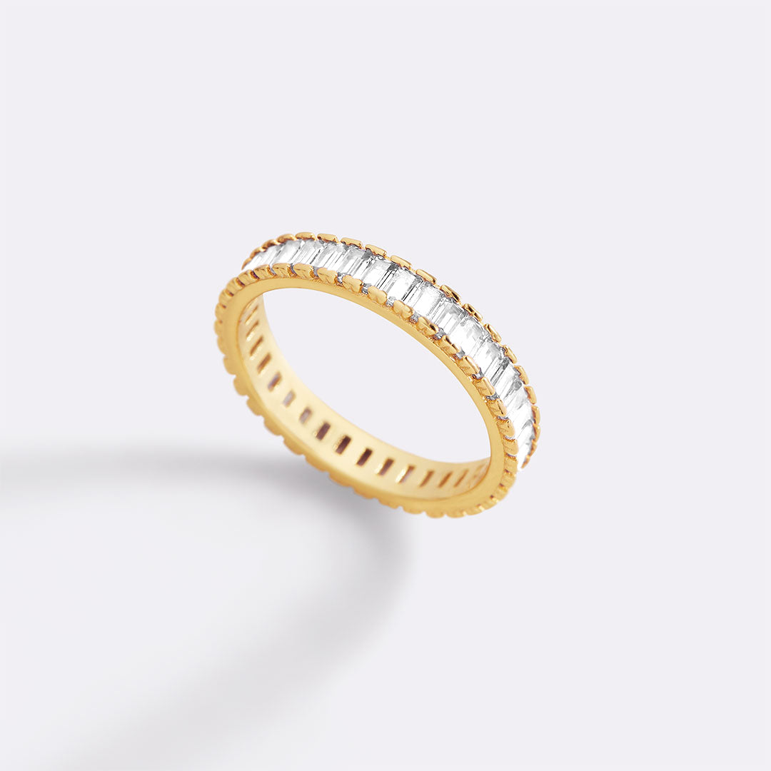 Mint & Lily Baguette Birthstone Eternity Band