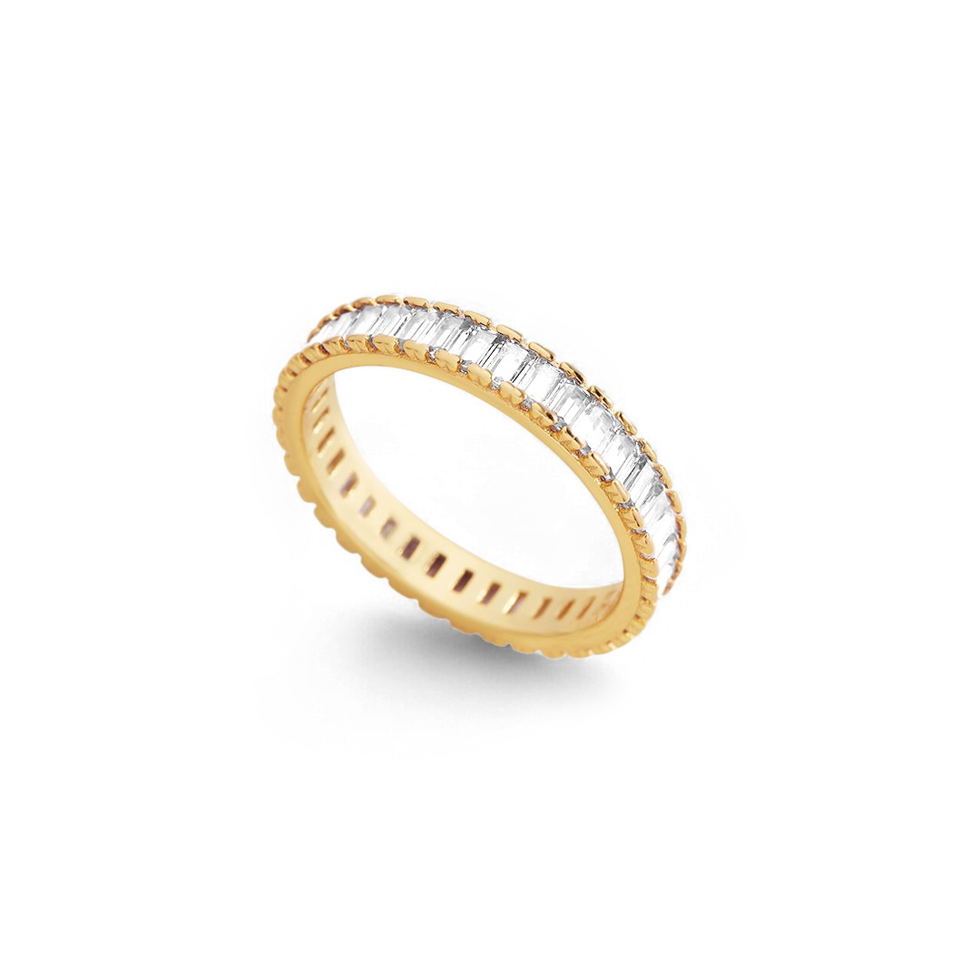 Mint & Lily Baguette Birthstone Eternity Band