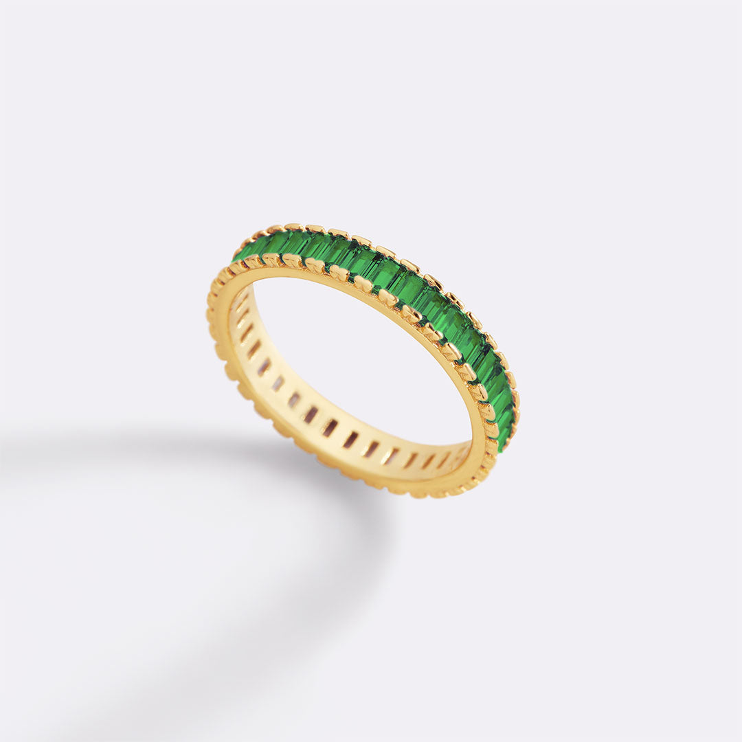 Mint & Lily Baguette Birthstone Eternity Band