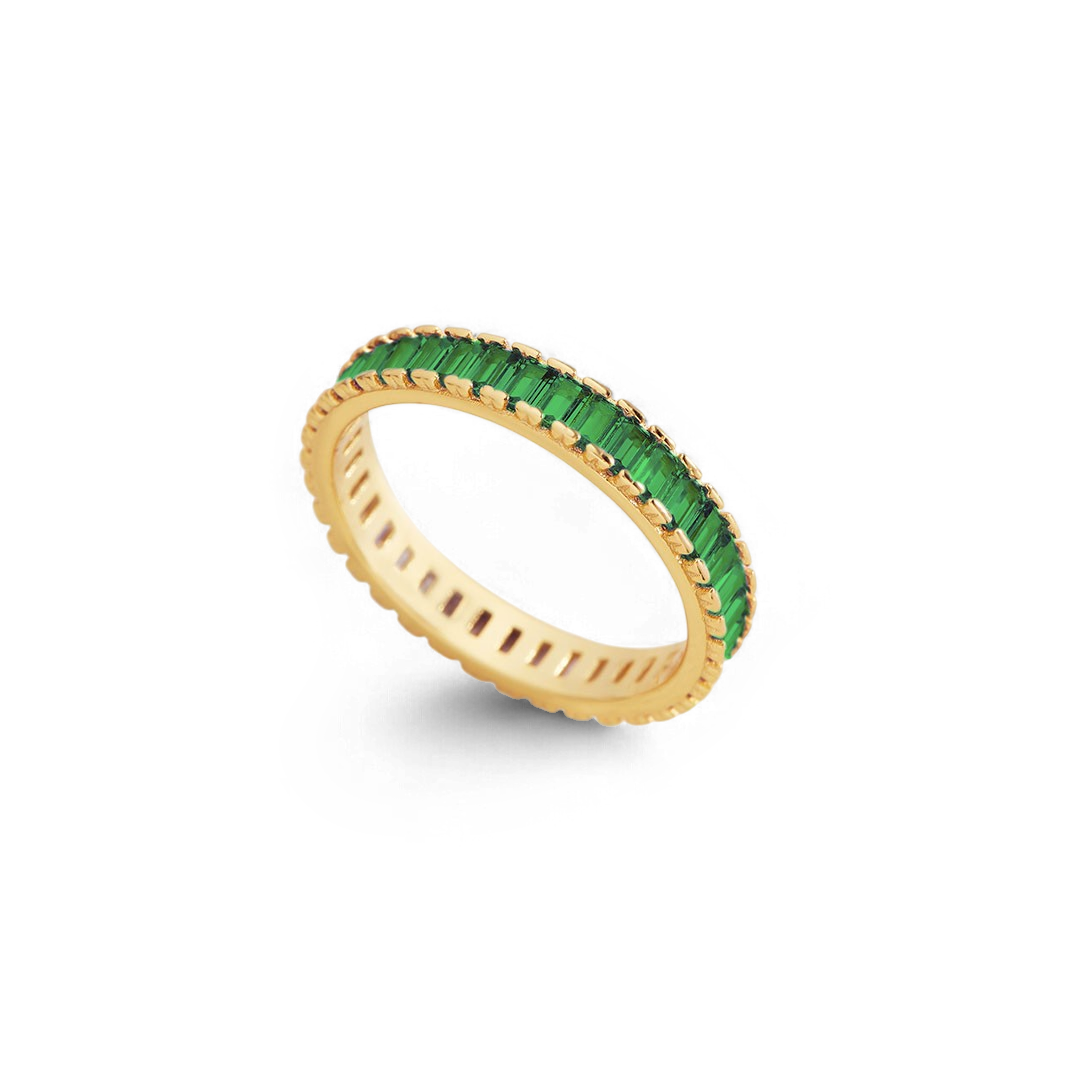 Mint & Lily Baguette Birthstone Eternity Band
