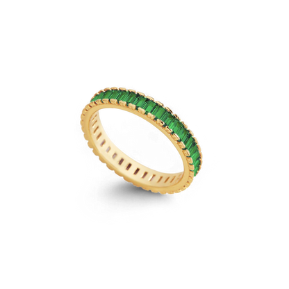 Mint & Lily Baguette Birthstone Eternity Band