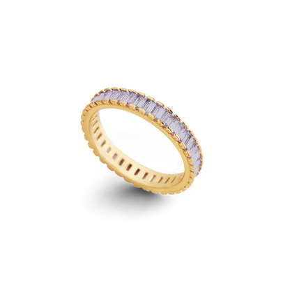 Mint & Lily Baguette Birthstone Eternity Band